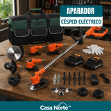 Aparador de Césped Eléctrico Inalámbrico BiVolt 900W Desmontable + REGALO: 2 Baterías + Bolsa Multiuso