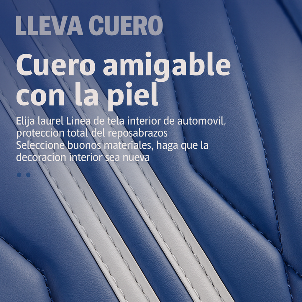 Funda de Auto Universal Iron en Cuero Legítimo con AirBag +REGALOS: Alfombra de Cuero y Funda para Volante