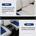 Funda de Auto Universal Iron en Cuero Legítimo con AirBag +REGALOS: Alfombra de Cuero y Funda para Volante