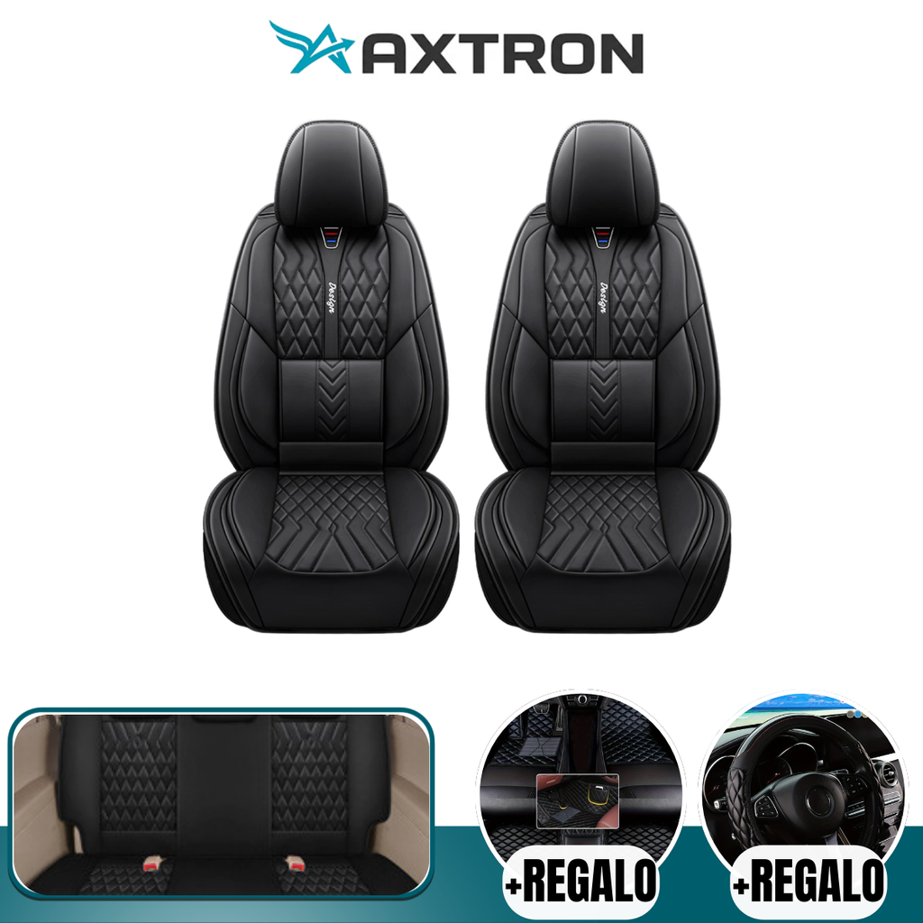 Funda para Auto Vex Universal en Cuero Legítimo con Airbag Incorporado + REGALO: Alfombra y Funda para Volante