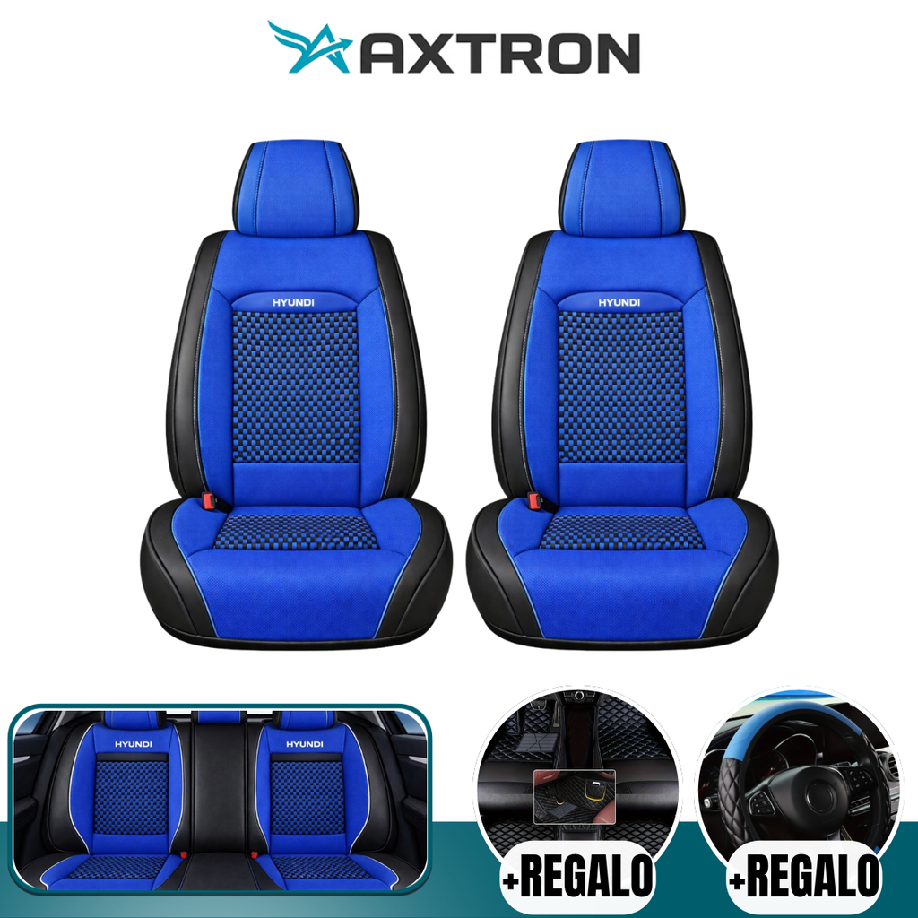 Funda Universal para Auto OverDrive en Cuero Legítimo con AirBag + REGALOS: Alfombra de Cuero y Funda para Volante