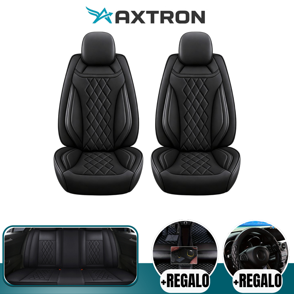 Funda para Auto Honor Universal en Cuero Legítimo con Airbag Integrado + REGALO: Alfombra y Funda para Volante