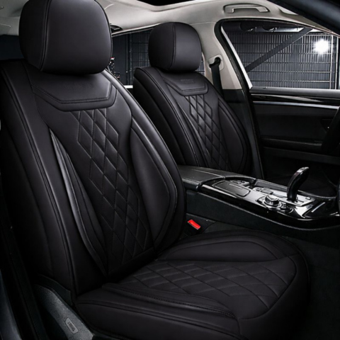 Funda para Auto Honor Universal en Cuero Legítimo con Airbag Integrado + REGALO: Alfombra y Funda para Volante
